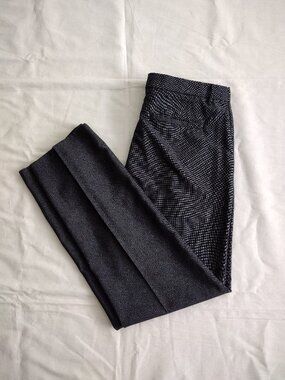 Calvin Klein Men's Charcoal Grey Micro Check 5 Pocket Dress pants 33x32 Career